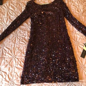 Aidan Mattox Long sleeve beaded dress